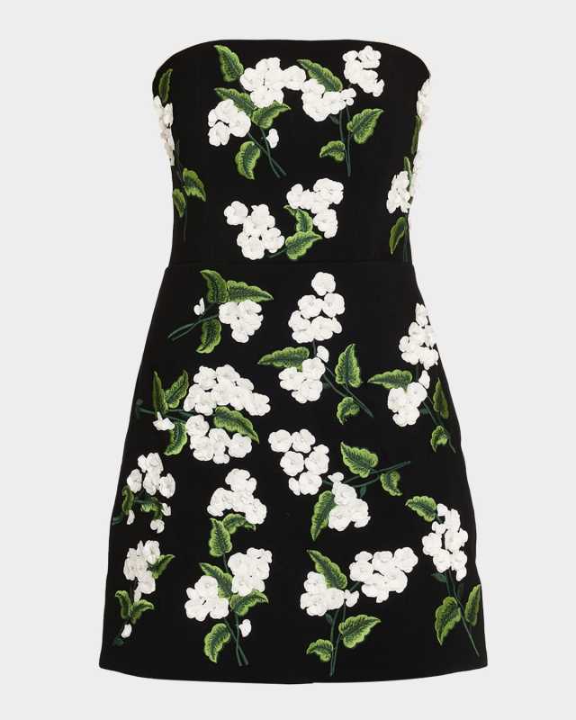 Velia Embellished Strapless Mini Gown